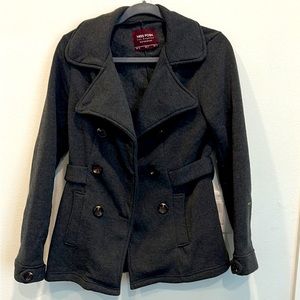 Super cute gray pea coat jacket